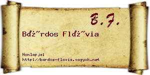 Bárdos Flávia névjegykártya